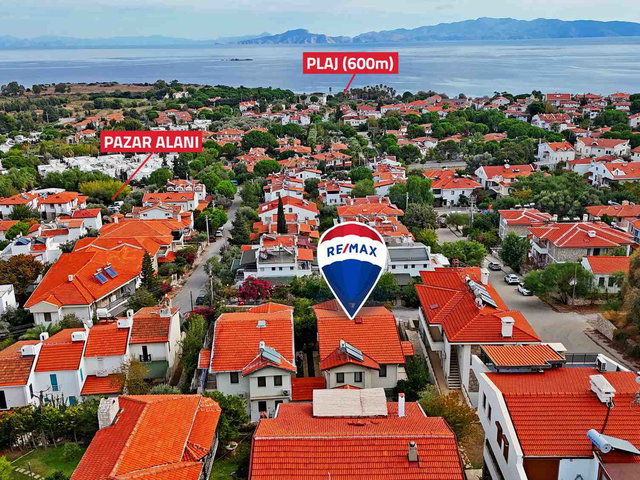 DATÇA ÖZBELDE DENIZ MANZARALI 412M2 ARSA PAYLI SATILIK 4+2 VILLA