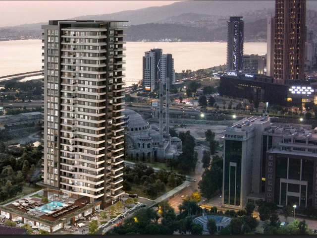 VELUX BAYRAKLI'DA DENIZ MANZARALI SATILIK 2+1 DAIRE