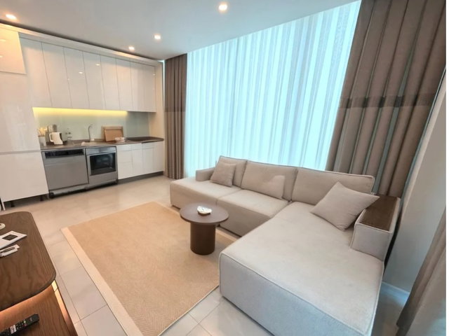 ALANYA AVSALLAR LÜKS SİTE'DE DENİZ MANZARALI SATILIK 1+1 DAİRE