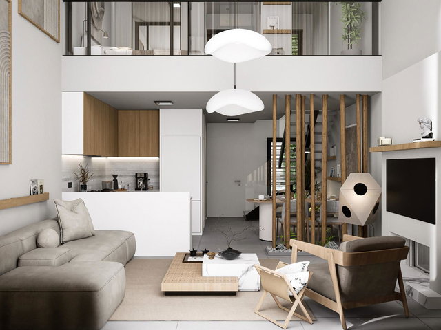 İSKELE BAHÇELER BÖLGESİNDE OTURUMA HAZIR 2+1 LOFT DAİRE !