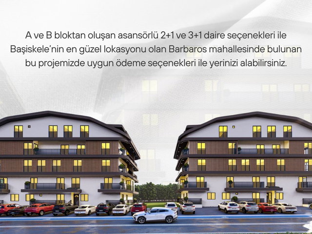 BAŞİSKELE DE 15 AY VADE FARKSIZ TAKSİTLE SATILIK 3+1 BAHÇE DUBLEX