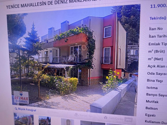 YENİCE MAHALLESİN DE DENİZ MANZARALI SATILIK MÜSTAKİL BİNA