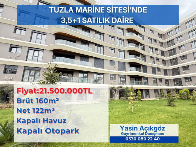 TUZLA 360 MARINE SATILIK 3,5+1 DAIRE 160M² PEYZAJ CEPHE