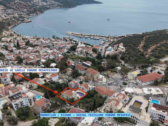 KALKAN MERKEZ’DE 1+1 HAVUZLU DAİRE