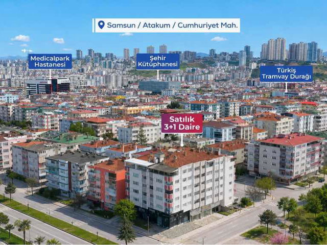 REMAX SERHAT/ATATÜRK BLV. CEPHE KONUM/SATILIK 3+1 DAİRE