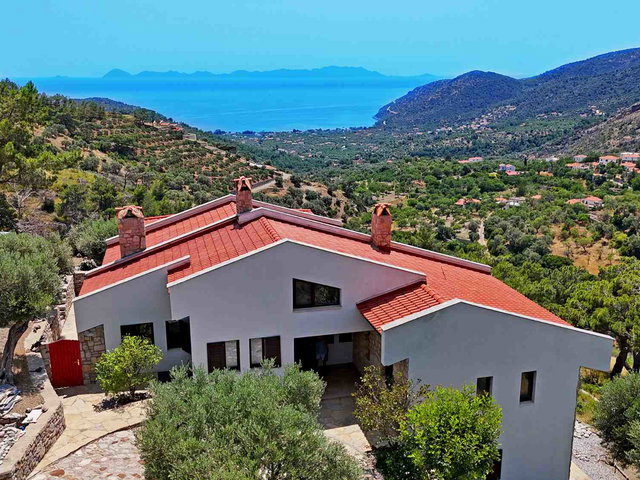DATÇA MESUDIYE'DE SATILIK 3+1 PANORAMIK DENIZ MANZARALI VILLA