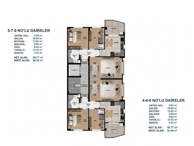 GOP’TA SATILIK 2+1 SIFIR DAİRE