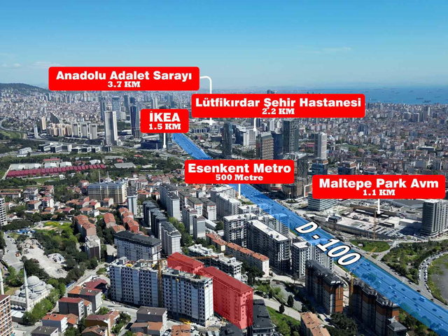 ESENKENT PERAPARK 2 YENİ 6. KAT 4+1 NET 120 M2 SATILIK