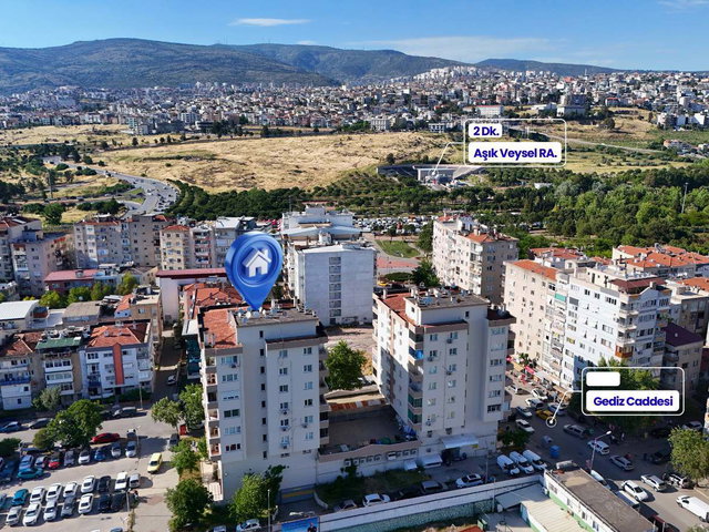 BORNOVA I KAZIMDIRIK MH AŞIK VEYSEL REK. KOMŞU 4+1 BOŞ SATILIK DAIRE