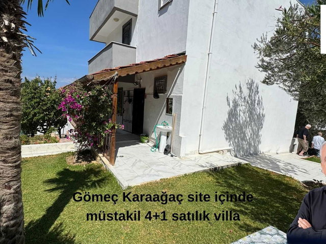 GÖMEÇ KARAAĞAÇ'TA MÜSTAKİL BAHÇELİ DENİZ MANZARALI 4+1 SATILIK VİLLA