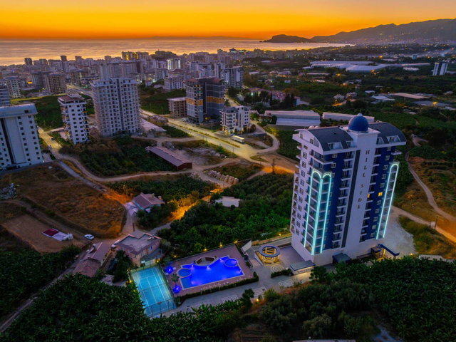 ALANYA MAHMUTLAR DA SIFIR 1+1 OTURUMA HAZIR DENIZ MANZARALI DAİRE