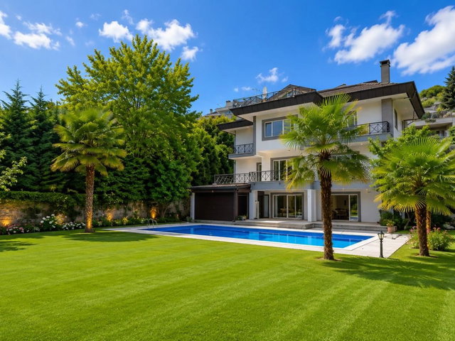 REMAX 7TEPE'DEN BEYKOZ ACARKENT’TE KİRALIK C TİPİ BÜYÜK BAHÇELİ VİLLA