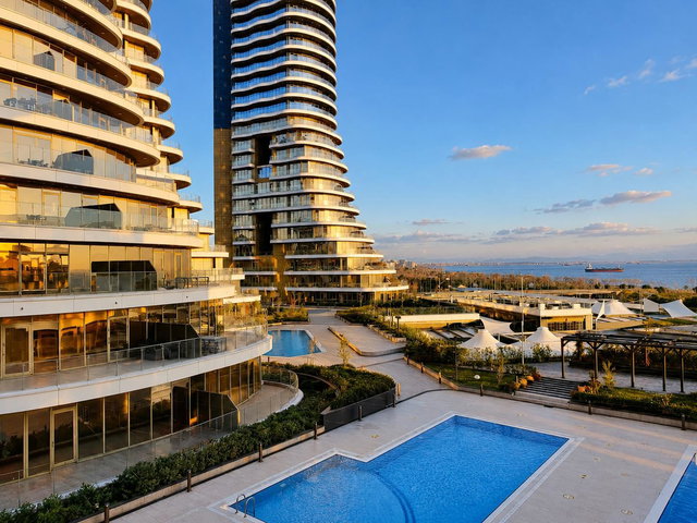 KARTAL İSTMARİNADA DENİZ MANZARALI BALKONLU, EŞYALI, MODERN 1+0