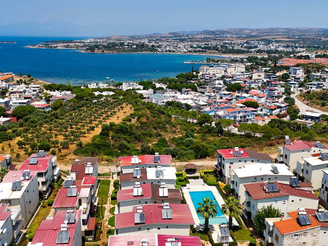 DİDİM MAVİŞEHİR SEFA KENT’TE SATILIK EŞYALI 4+1 TRİPLEKS VİLLA | SİTE HAVUZU & DENİZ MANZARASI