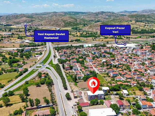 KEPSUT MERKEZ'DE YATIRIMA UYGUN 2027 TESLIM HAVUZLU SITEDE 1+1 DAIRE