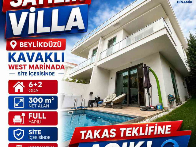 WEST MARİNADA SİTE İÇİ 6+2 VİLLA