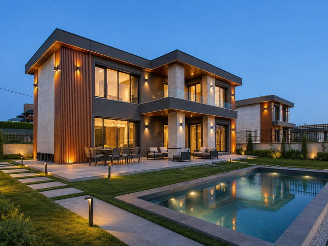 REMAX BEYAZ NILÜFERKÖYDE  700M2 ARSADA MÜSTAKIL HAVUZLU LÜKS VILLA