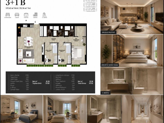 FİKİRTEPE MİNA TOWER'S,138M2, 13.KAT, 3+1 SATILIK FIRSAT DAİRE