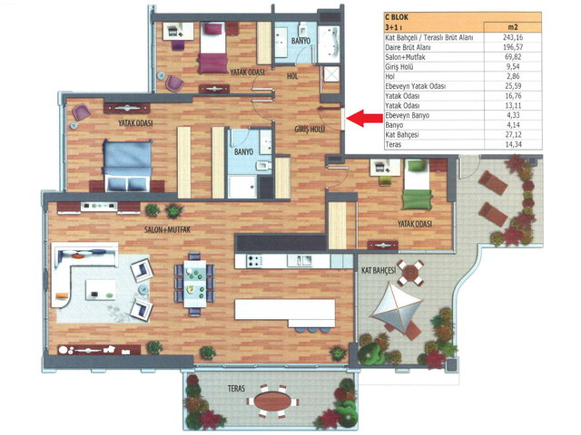 ATAŞEHIR AĞAOĞLU MY TOWERLAND ADALAR MANZARALI EŞYALI 3+1 DAIRE