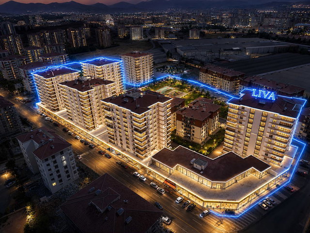 LIVA KONAKLARINDA 3+1 CADDE CEPHELİ CAM BALKONLU DAİRE