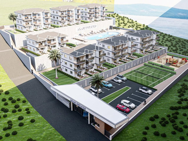 PANORAMİK DENİZ MANZARALI 1+1 BAHÇE KATI SIFIR DAİRE