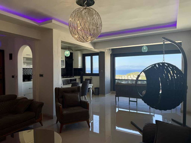 (BG) DENİZ MANZARALI OTOPARKLI EŞYALI 3+1 | ÇİFT CEPHE SATILIK DAİRE