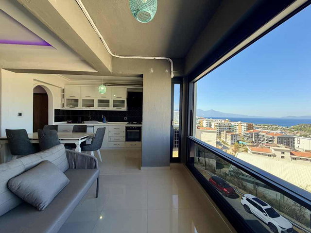 (BG) DENİZ MANZARALI OTOPARKLI EŞYALI 3+1 | ÇİFT CEPHE SATILIK DAİRE