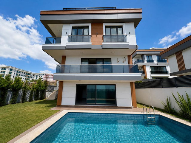 BÜYÜKÇEKMECE'DE ASANSÖRLÜ HAVUZLU SIFIR 5+2 VİLLA
