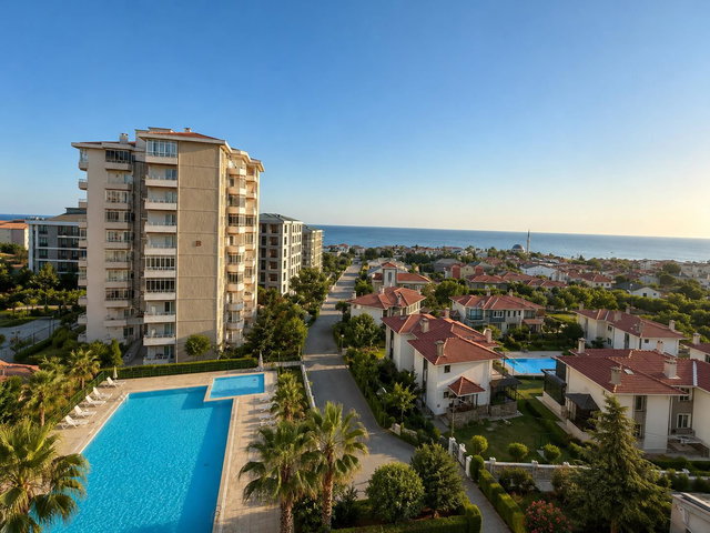 HAVUZLU GÜVENLIKLI SITEDE FULL DENIZ MANZARALI SATILIK 3+1 DAIRE