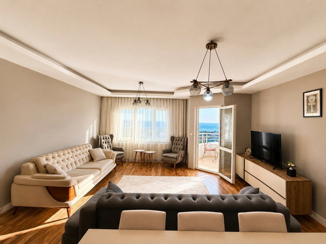 HAVUZLU GÜVENLIKLI SITEDE FULL DENIZ MANZARALI SATILIK 3+1 DAIRE