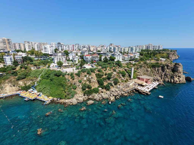 ESKİ LARA YOLU ÜZERİNDE FULL DENİZ MANZARALI, 250 M2 3+1 KATTA TEK DAİRE