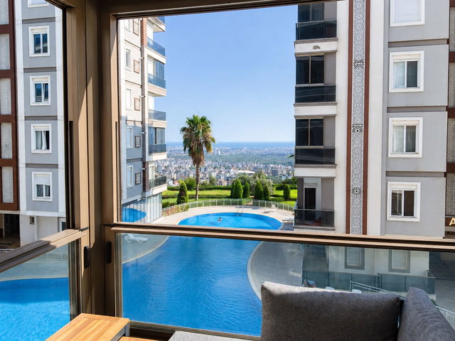 LOCA ANTALYA EVLERIN'DE DENIZ VE ŞEHIR MANZARALI SATILIK 2+1 | KREDİYE UYGUN