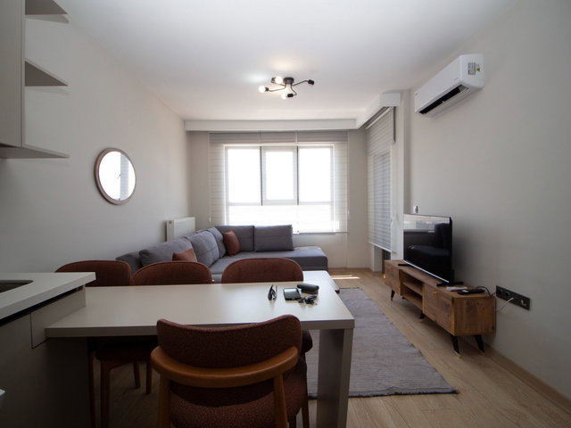 GÖKDEMIR CLASS SATILIK LÜX EŞYALI KLIMALI 1+1/ REMAX ENBATI