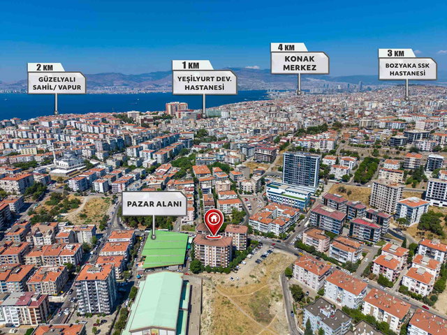 KARABAĞLAR VATAN'DA 7/24 GÜVENLIKLI ,HAVUZLU 3+1 SATILIK DAİRE