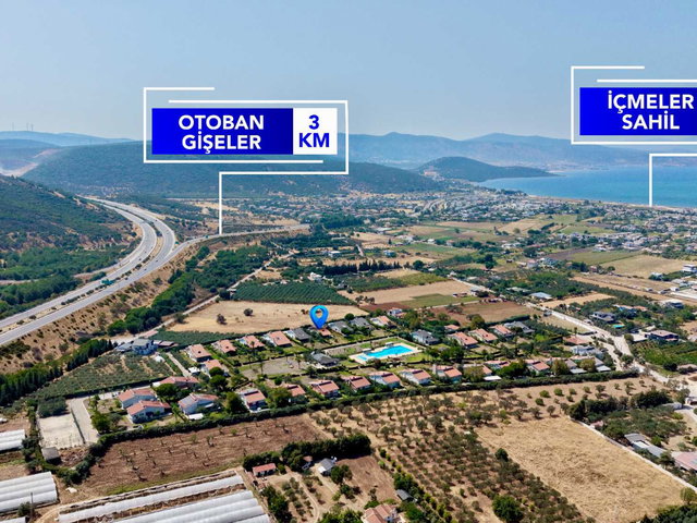 URLA ATAPARK KONAKLARI'NDA 1 DÖNÜM ARSA İÇERİSİNDE KİRALIK 6+1 MÜSTAKİL VİLLA