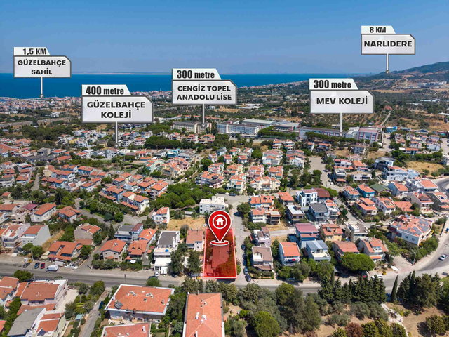 GÜZELBAHÇE ÇELEBİ’DE 383 M² ARSA İÇİNDE SATILIK MÜSTAKİL 3+1