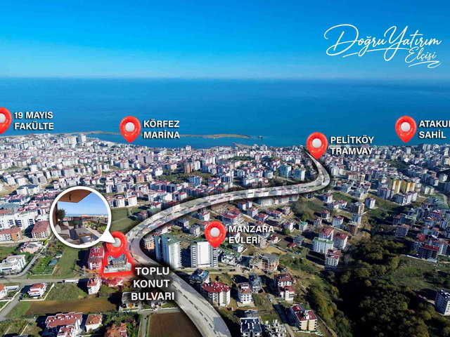 ATAKUM KÖRFEZ MAH’DE SIFIR DAİRE, SIFIR EŞYALI, DENİZ MANZARALI BALKONLU 1+1 KİRALIK DAİRE
