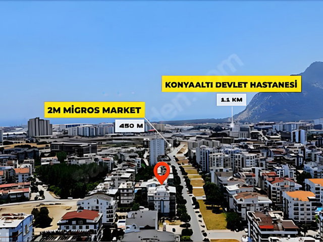 KONYAALTI HURMA'DA İÇİ SIFIR YAPILI KİRALIK 3+1 DUBLEKS DAİRE