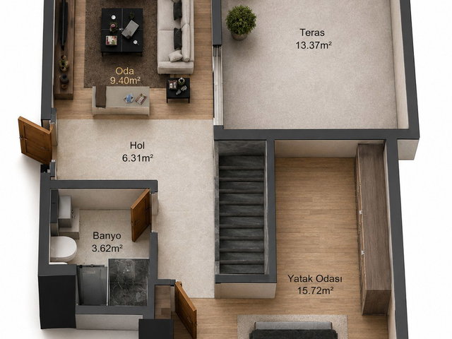 NK KÜÇÜKYALI MERKEZ DENİZ MANZARALI 3+1 150M² FIRSAT ÇATI DUBLEKSİ
