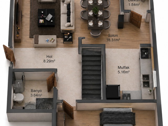 NK KÜÇÜKYALI MERKEZ DENİZ MANZARALI 3+1 150M² FIRSAT ÇATI DUBLEKSİ