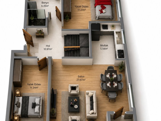 NK KÜÇÜKYALI MERKEZ DENİZ MANZARALI 5+1 224M² FIRSAT ÇATI DUBLEKSİ
