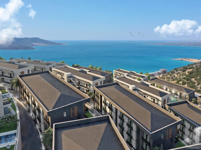 HAVUZLU SİTE İÇİ FULL DENİZ MANZARALI 2+1 SIFIR DAİRE