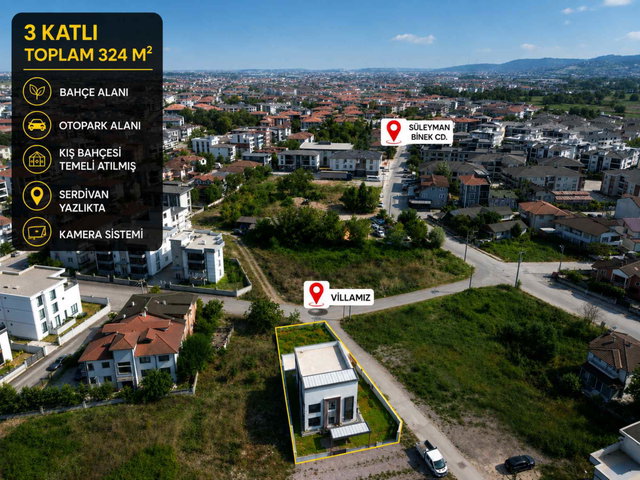 SERDİVAN YAZLIK’TA 326 M² ARSA İÇİNDE – MÜSTAKİL VİLLA