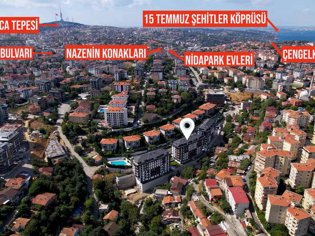 ÇENGELKÖY TUANA PRESTİJ'TE EŞYALI BALKONLU KÖŞE 2+1 121 M²