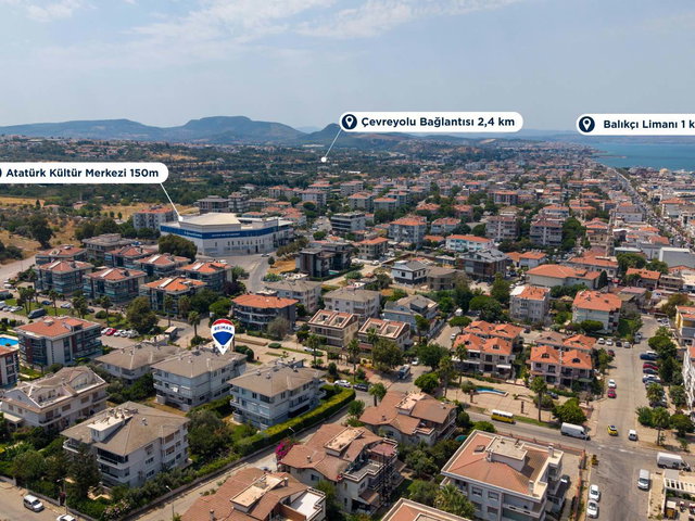 HALILLE GÜZELBAHÇE'DEN DENIZE 100 MT. MERKEZI KONUMDA DAIRE