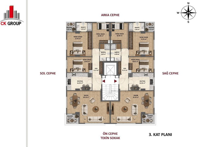ACIBADEM TEKİN SOKAK'TA PRESTİJLİ BUTİK PROJEDE 3+1