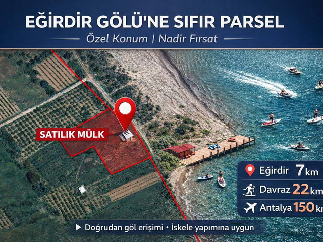 EĞIRDIR GÖLÜNE SIFIR 200 M² KULLANIM ALANLI BAHÇELI MÜSTAKIL