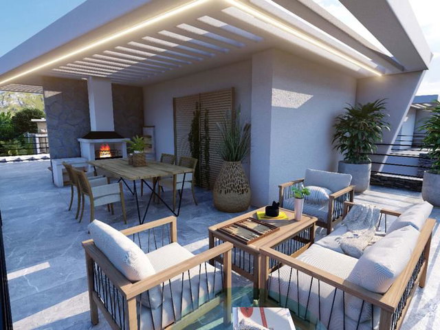 LAPTA'DA SALONDAN HAVUZA GİREBİLECEĞİNİZ 48M2 TERASLI VİLLALAR