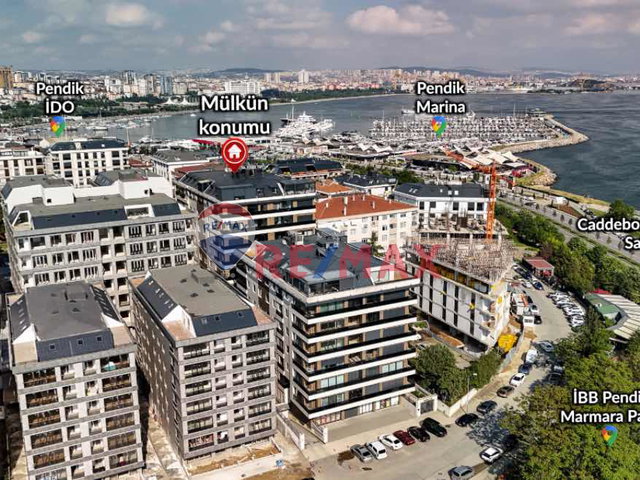 MARİN PENDİK SİTESİNDE KISMİ DENİZ MANZARALI EŞYALI KIRALIK 2+1