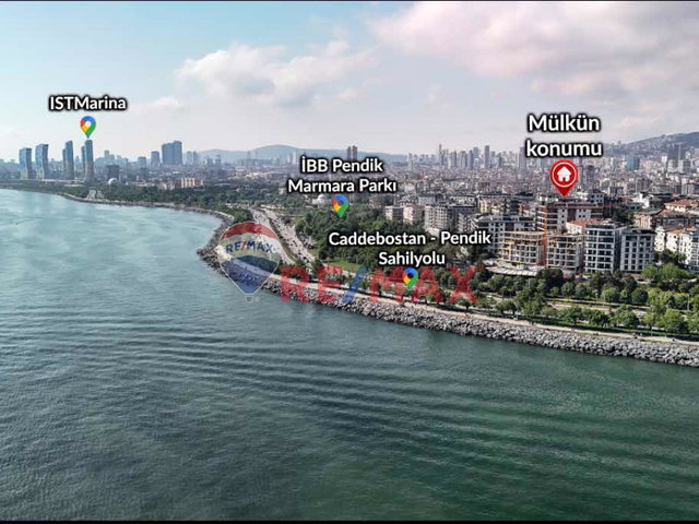 MARİN PENDİK SİTESİNDE KISMİ DENİZ MANZARALI EŞYALI KIRALIK 2+1